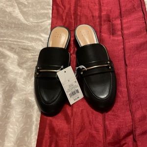 Black loafer shoes